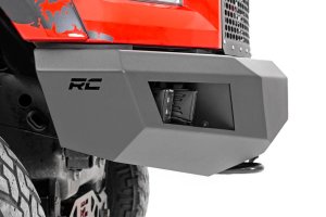 Ford F-150 Front Bumper - Rough Country - LED Bumper with 2in LED Cubes and 20in LED Light Bar - Flat Black - '15-'17